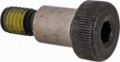 Value Collection - 1/2" Shoulder Diam x 5/8" Shoulder Length, 3/8-16 UNC, Hex Socket Shoulder Screw - 4140 Alloy Steel with Nylon Locking Patch, 5/16" Head Height x 3/4" Head Diam - Americas Industrial Supply