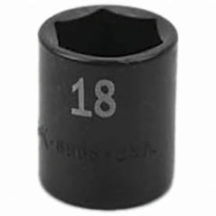 SK - Impact Socket - 3/8"DR 18MM IMPACT SOCKET - Americas Industrial Supply