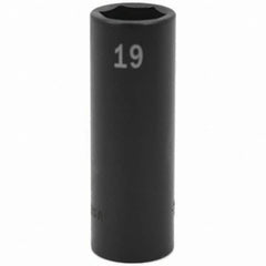 SK - Impact Socket - 1/2"DR 19MM DEEP IMPACT SOCKET - Americas Industrial Supply