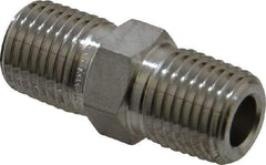 Ham-Let - 1/4" Grade 316 Stainless Steel Pipe Hex Nipple - MNPT End Connections, 7,500 psi - Americas Industrial Supply
