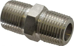 Ham-Let - 1/2" Grade 316 Stainless Steel Pipe Hex Nipple - MNPT End Connections, 7,200 psi - Americas Industrial Supply