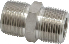 Ham-Let - 3/4" Grade 316 Stainless Steel Pipe Hex Nipple - MNPT End Connections, 6,800 psi - Americas Industrial Supply