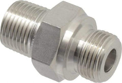 Ham-Let - 3/8" Grade 316 Stainless Steel Pipe Hex Nipple - MNPT x MBSPP End Connections, 7,300 psi - Americas Industrial Supply