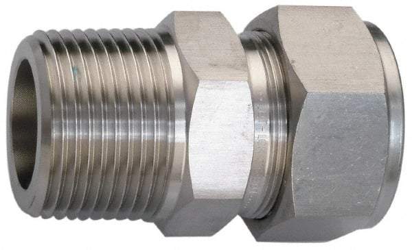 Ham-Let - 7/8" OD, Brass Male Connector - Comp x MNPT Ends - Americas Industrial Supply