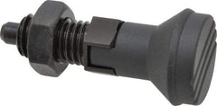 Gibraltar - 5/8-11, 23mm Thread Length, 8mm Plunger Diam, Lockout Knob Handle Indexing Plunger - Plunger Style D, 26mm Body Length, 74mm OAL, Steel - Americas Industrial Supply