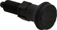 Gibraltar - 3/8-24, 15mm Thread Length, 5mm Plunger Diam, Lockout Knob Handle Indexing Plunger - Plunger Style C, 17mm Body Length, 47mm OAL, Steel - Americas Industrial Supply