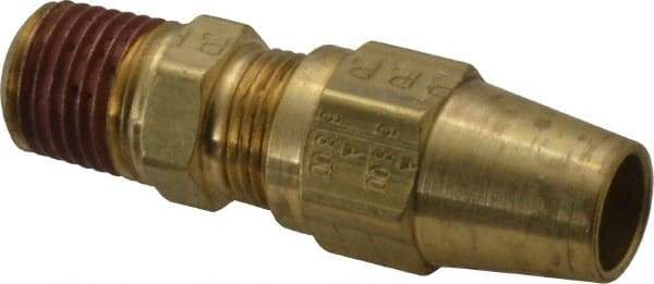 Parker - 3/8" OD, Brass Male Connector - 400 Max Working psi, -65 to 250°F, Comp x MNPT Ends - Americas Industrial Supply
