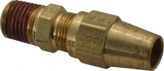 Parker - 3/8" OD, Brass Male Connector - 400 Max Working psi, -65 to 250°F, Comp x MNPT Ends - Americas Industrial Supply