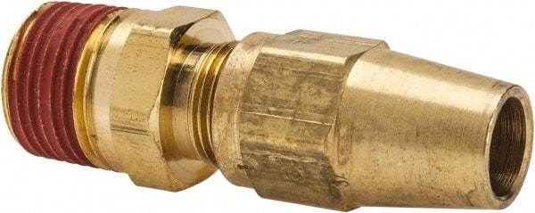 Parker - 3/8" OD, Brass Male Connector - 400 Max Working psi, -65 to 250°F, Comp x MNPT Ends - Americas Industrial Supply