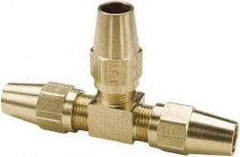 Parker - 1/2" OD, Brass Union Tee - 400 Max Working psi, -65 to 250°F, Comp x Comp x Comp Ends - Americas Industrial Supply