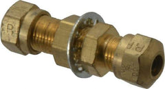 Parker - 1/4" OD, Brass Union - 150 Max Working psi, -40 to 200°F, Comp x Comp Ends - Americas Industrial Supply