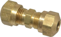 Parker - 1/4" OD, Brass Union - 150 Max Working psi, -40 to 200°F, Comp x Comp Ends - Americas Industrial Supply