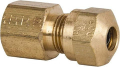 Parker - 1/4" OD, Brass Female Connector - 150 Max Working psi, -40 to 200°F, Comp x FNPT Ends - Americas Industrial Supply