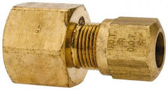 Parker - 3/8" OD, Brass Female Connector - 150 Max Working psi, -40 to 200°F, Comp x FNPT Ends - Americas Industrial Supply