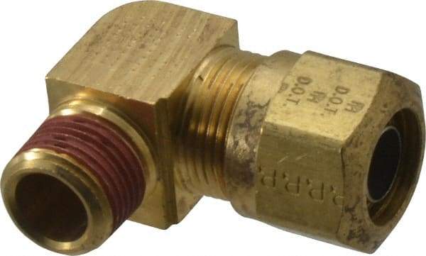 Parker - 5/8" OD, Brass Male Elbow - 150 Max Working psi, -40 to 200°F, Comp x MNPT Ends - Americas Industrial Supply
