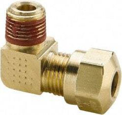 Parker - 3/4" OD, Brass Male Elbow - 150 Max Working psi, -40 to 200°F, Comp x MNPT Ends - Americas Industrial Supply