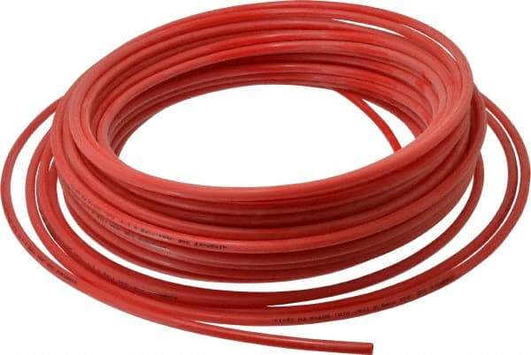 Coilhose Pneumatics - 11/64" ID x 1/4" OD, 0.04" Wall Thickness, 100' Long, Nylon 11 Tube - Red, 150 Max psi - Americas Industrial Supply