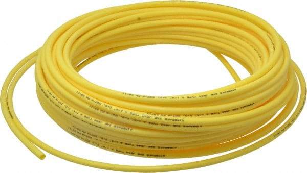 Coilhose Pneumatics - 11/64" ID x 1/4" OD, 0.04" Wall Thickness, 100' Long, Nylon 11 Tube - Yellow, 150 Max psi - Americas Industrial Supply