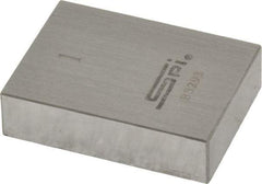 SPI - 1" Rectangular Steel Gage Block - Accuracy Grade AS-1, Includes NIST Traceability Certification - Americas Industrial Supply