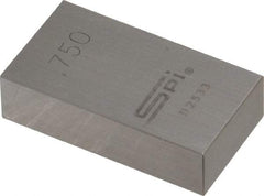 SPI - 0.75" Rectangular Steel Gage Block - Accuracy Grade AS-1, Includes NIST Traceability Certification - Americas Industrial Supply