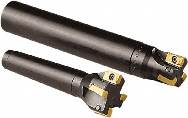 Seco - 40mm Cut Diam, 15mm Max Depth of Cut, 32mm Shank Diam, 200mm OAL, Indexable Square Shoulder End Mill - AP.. 1604.. Inserts, Cylindrical Shank, 90° Lead Angle - Americas Industrial Supply