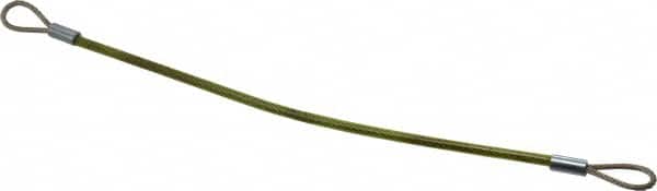 Jergens - 8" Long, Stainless Steel Cable Loop & Loop End, Quick Release Pin Lanyard - 1/16" Cable Diam, Nylon Cable - Americas Industrial Supply