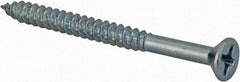 Value Collection - #6, 1-3/4" OAL, Phillips Drive, Flat Head Wood Screw - Zinc Plated Steel, Grade 2 - Americas Industrial Supply