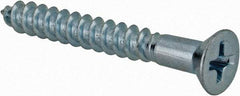 Value Collection - #7, 1-1/4" OAL, Phillips Drive, Flat Head Wood Screw - Zinc Plated Steel, Grade 2 - Americas Industrial Supply