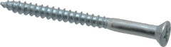Value Collection - #8, 2" OAL, Phillips Drive, Flat Head Wood Screw - Zinc Plated Steel, Grade 2 - Americas Industrial Supply