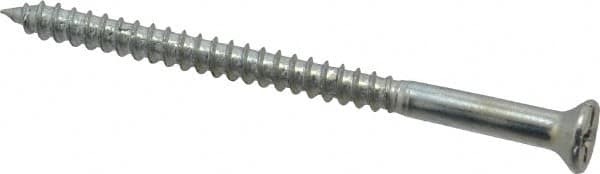 Value Collection - #8, 2-1/2" OAL, Phillips Drive, Flat Head Wood Screw - Zinc Plated Steel, Grade 2 - Americas Industrial Supply
