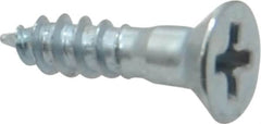 Value Collection - #9, 3/4" OAL, Phillips Drive, Flat Head Wood Screw - ASME B18.6.1, Zinc Plated Steel, Grade 2 - Americas Industrial Supply