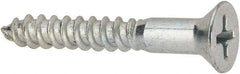 Value Collection - #9, 1-1/4" OAL, Phillips Drive, Flat Head Wood Screw - ASME B18.6.1, Zinc Plated Steel, Grade 2 - Americas Industrial Supply