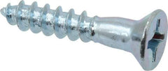Value Collection - #10, 1" OAL, Phillips Drive, Flat Head Wood Screw - ASME B18.6.1, Zinc Plated Steel, Grade 2 - Americas Industrial Supply