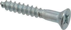Value Collection - #10, 1-1/4" OAL, Phillips Drive, Flat Head Wood Screw - ASME B18.6.1, Zinc Plated Steel, Grade 2 - Americas Industrial Supply