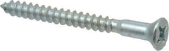 Value Collection - #10, 2" OAL, Phillips Drive, Flat Head Wood Screw - ASME B18.6.1, Zinc Plated Steel, Grade 2 - Americas Industrial Supply