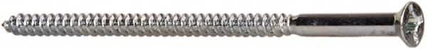 Value Collection - #10, 4" OAL, Phillips Drive, Flat Head Wood Screw - ASME B18.6.1, Zinc Plated Steel, Grade 2 - Americas Industrial Supply