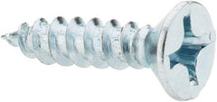 Value Collection - #12, 1" OAL, Phillips Drive, Flat Head Wood Screw - ASME B18.6.1, Zinc Plated Steel, Grade 2 - Americas Industrial Supply