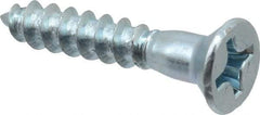 Value Collection - #12, 1-1/4" OAL, Phillips Drive, Flat Head Wood Screw - ASME B18.6.1, Zinc Plated Steel, Grade 2 - Americas Industrial Supply