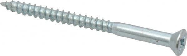 Value Collection - #12, 3" OAL, Phillips Drive, Flat Head Wood Screw - ASME B18.6.1, Zinc Plated Steel, Grade 2 - Americas Industrial Supply