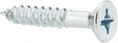 Value Collection - #14, 1-1/2" OAL, Phillips Drive, Flat Head Wood Screw - ASME B18.6.1, Zinc Plated Steel, Grade 2 - Americas Industrial Supply