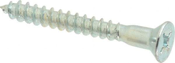 Value Collection - #14, 2" OAL, Phillips Drive, Flat Head Wood Screw - ASME B18.6.1, Zinc Plated Steel, Grade 2 - Americas Industrial Supply