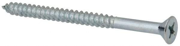 Value Collection - #14, 3-1/2" OAL, Phillips Drive, Flat Head Wood Screw - ASME B18.6.1, Zinc Plated Steel, Grade 2 - Americas Industrial Supply