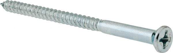 Value Collection - #14, 4" OAL, Phillips Drive, Flat Head Wood Screw - ASME B18.6.1, Zinc Plated Steel, Grade 2 - Americas Industrial Supply