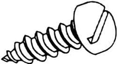 Value Collection - #10 Flat Head Slotted Sheet Metal Screw - Steel, 2" OAL, Grade 2 - Americas Industrial Supply