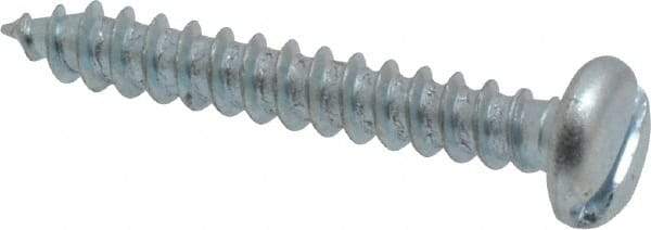 Value Collection - #6 Pan Head Slotted Sheet Metal Screw - Steel, 1" Length Under Head, Grade 2 - Americas Industrial Supply