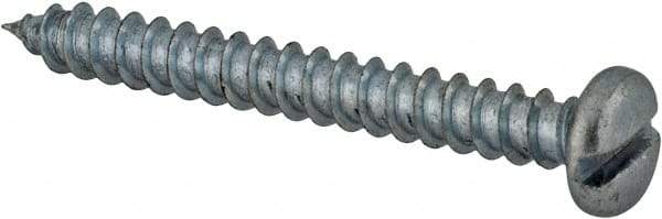 Value Collection - #6 Pan Head Slotted Sheet Metal Screw - Steel, 1-1/4" Length Under Head, Grade 2 - Americas Industrial Supply