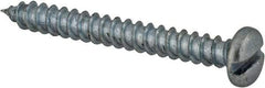 Value Collection - #6 Pan Head Slotted Sheet Metal Screw - Steel, 1-1/4" Length Under Head, Grade 2 - Americas Industrial Supply