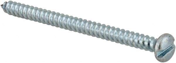 Made in USA - #6 Pan Head Slotted Sheet Metal Screw - Steel, 2" Length Under Head, Grade 2 - Americas Industrial Supply
