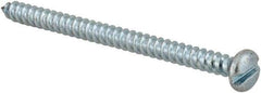 Made in USA - #6 Pan Head Slotted Sheet Metal Screw - Steel, 2" Length Under Head, Grade 2 - Americas Industrial Supply