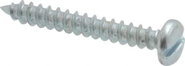 Value Collection - #8 Pan Head Slotted Sheet Metal Screw - Steel, 1-1/4" Length Under Head, Grade 2 - Americas Industrial Supply